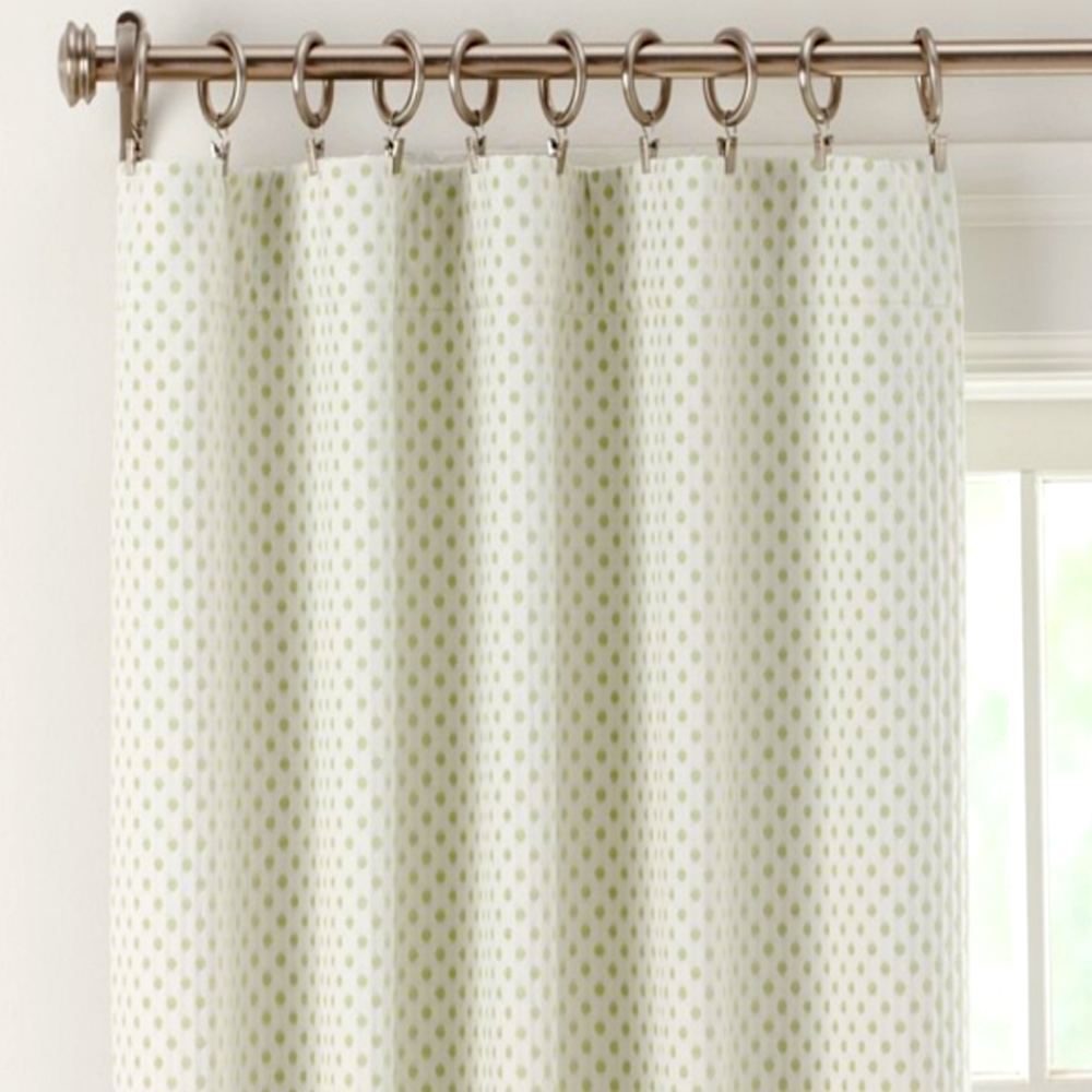 Pottery Barn Kids Audrey White With Green Polka Dot 1 Panel.